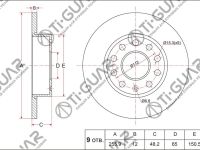 Диск тормозной TG-1K0615601AC/RN33006*TI-GUAR