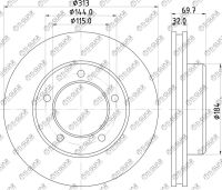 Диск тормозной левый TG-BDP0010/43512-60171 *Ti•GUAR (перфорированный)